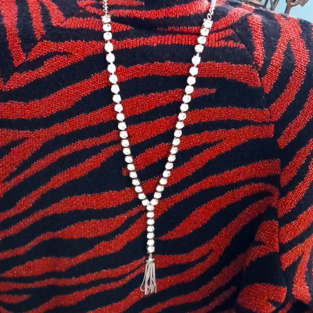 Austrian crystal lariat necklace